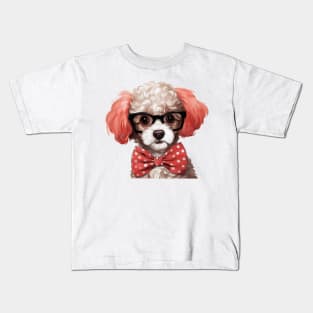 Fancy Poodle Dog Kids T-Shirt